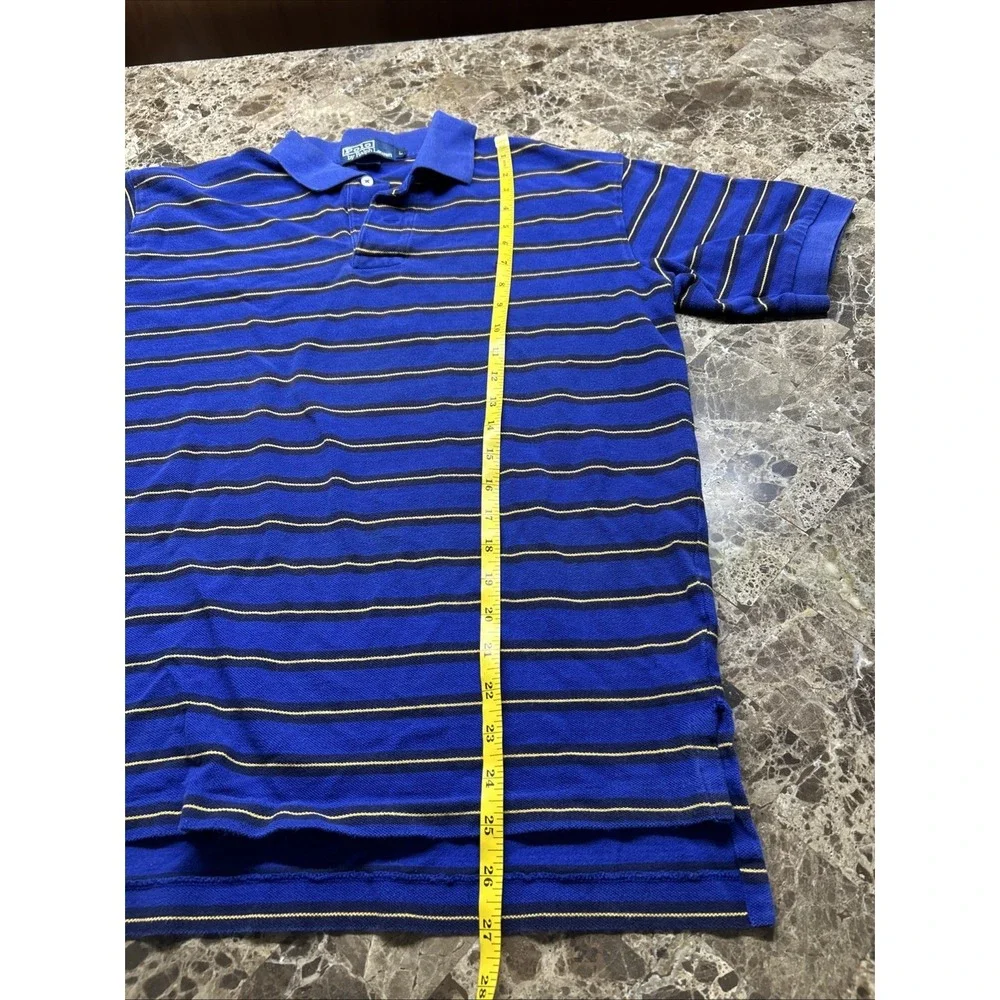 Polo Ralph Lauren Mens Polo Shirt Size Large Blue Striped